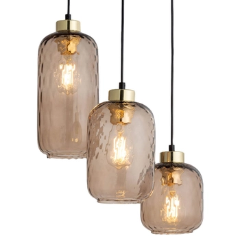 Loftowa lampa wisząca Pescara 4576 TK Lighting szkło złoty bursztynowy czarny