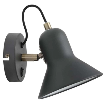 Industrialna LAMPA ścienna ASTAMA LP-1122/1W BK Light Prestige metalowa OPRAWA kinkiet regulowany czarny