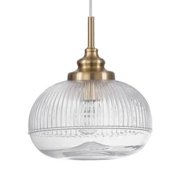 Wisząca lampa szklana MOND LE41852 do salonu złoty przezroczysty