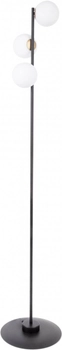 Podłogowa lampa stojąca Gama szklane kule czarna biała
