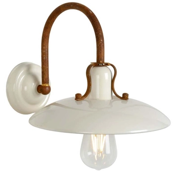 Retro lampa ścienna Romer 30276/01/38 metalowa hol beżowa brązowa