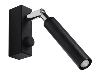 Industrialna LAMPA ścienna SL.0897 metalowa OPRAWA kinkiet regulowana tuba czarna