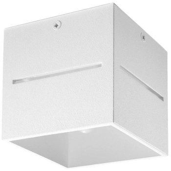 Plafon LAMPA sufitowa SL.0209 metalowa OPRAWA kwadratowa kostka cube biała