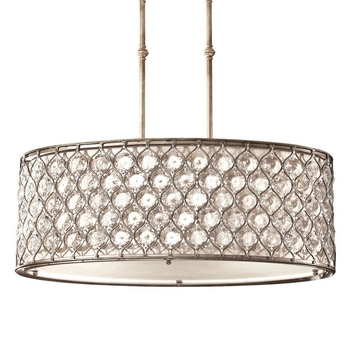 Kryształowa lampa wisząca Lucia FE-LUCIA-P-A glamour srebrna