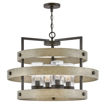 Zewnętrzna wisząca lampa Riverwood QN-RIVERWOOD4 IP44 drewniany