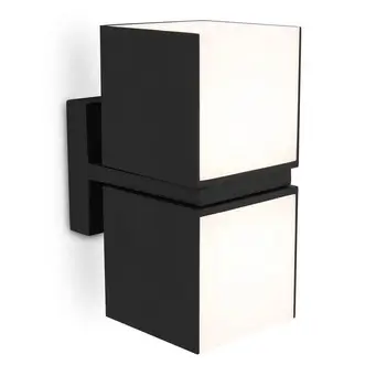 Zewnętrzna LAMPA elewacyjna CUBA 5193801012 Lutec regulowana OPRAWA kinkiet LED 23W 3000K metalowy IP54 czarny