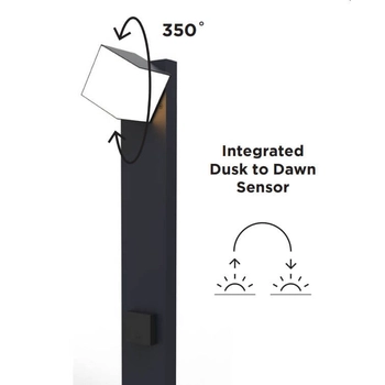 Stojący słupek z gniazdkiem CUBA 7193805118 Lutec IP54 LED 12,2W 3000Kszary