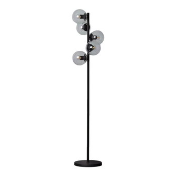 Stojąca lampa podłogowa Milano ABR-LPV-5XE27 Abruzzo przezroczysty czarny