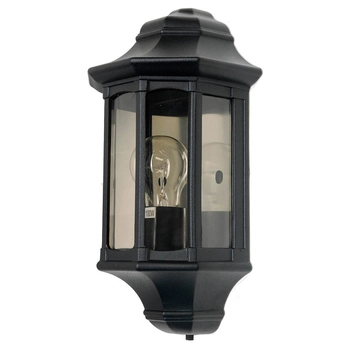 Elewacyjna lampa ogrodowa Newbury GZH-NB7 Garden Zone IP44 przezroczysta czarna