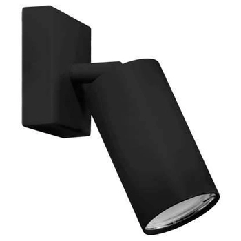 Kinkiet LAMPA ścienna MANAM 03763 Ideus regulowana OPRAWA metalowa tuba reflektorek okrągły czarny