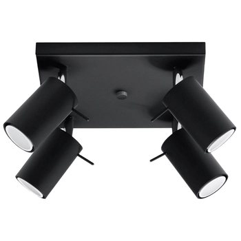 Przysufitowa lampa Ring SL.0094 Sollux reflektorki czarne