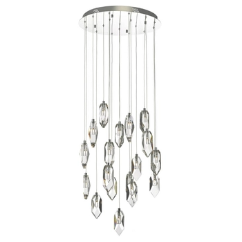 Kryształowa lampa wisząca Crystal CRY1850 Dar Lighting srebrny przezroczysty