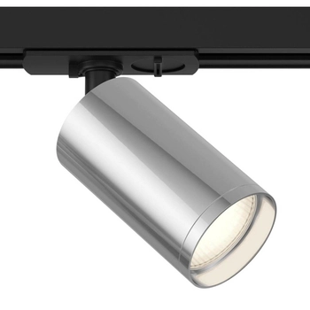 1-obwodowa lampa sufitowa Focus TR020-1-U-GU10-BS do szyny srebrny czarny