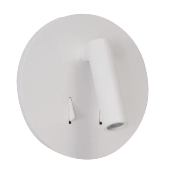 Biały kinkiet ścienny FARO AZ6881 1xLED 6W 3000K tuba z włącznikiem