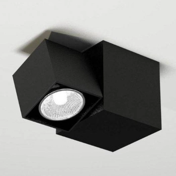 Kinkiet LAMPA ścienna BIZEN 2210 Shilo natynkowa OPRAWA sufitowa REFLEKTOREK kostka czarna