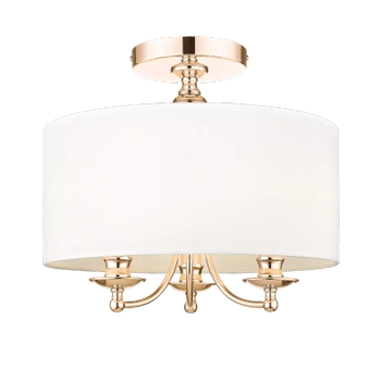 Klasyczna lampa sufitowa Abu Dhabi do jadalni biała złota