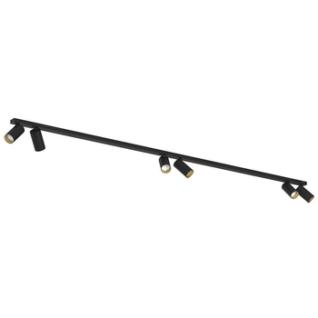 6-punktowa lampa reflektorowa Mono 7770 metalowa do salonu czarna
