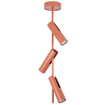 Salonowa lampa sufitowa Leda 3 41152 metalowe tubki ceglane