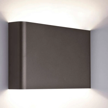 Kinkiet LAMPA ścienna HAGA 9710 Nowodvorski metalowa OPRAWA przyścienna prostokątna grafitowa