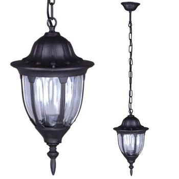 Zewnętrzna LAMPA wisząca Vasco K-5007H/N na łańcuchu outdoor IP44 czarny