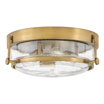 Przysufitowa lampa Harper HK-HARPER-F-HB-CS Hinkley szkło mosiądz przezroczysty