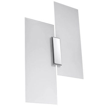 Kinkiet LAMPA ścienna SL.0197 szklana OPRAWA prostokąty chrom białe