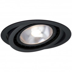 Podtynkowa LAMPA okrągła NERO LP-4424/1RS BK Light Prestige metalowa OPRAWA regulowane oczko sufitowe movable czarne