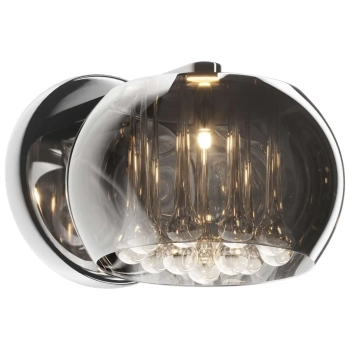 Kinkiet ścienny CRYSTAL W0076-01D-F4FZ szklany glamour z kryształkami chrom