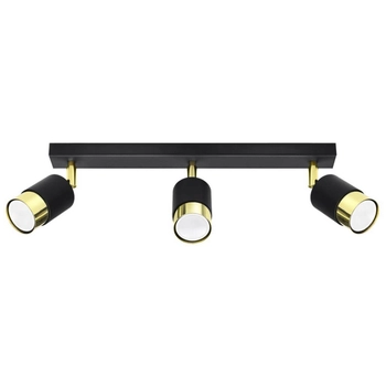 Sufitowa lampa kuchenna SL.1071 reflektorki czarne złote