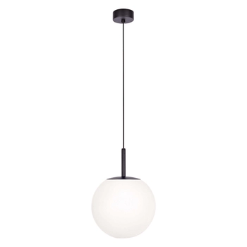 Kulista wisząca lampa Faro K-4887 Kaja okrągła ball biała czarna