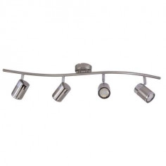 Plafon LAMPA sufitowa OLAF 03258 Ideus metalowa OPRAWA listwa regulowane reflektorki tuby chrom satyna