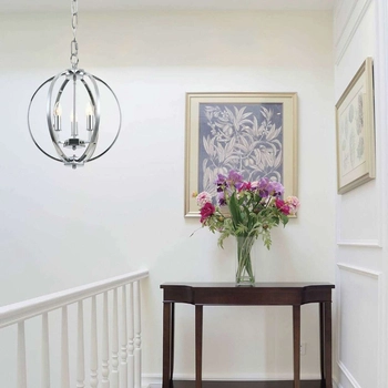 LAMPA wisząca Candi S Orlicki Design metalowa OPRAWA zwis pierścienie rings kula ball chrom