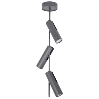 Lampa sufitowa regulowana Leda 3 41155 metalowa ciemnoszara