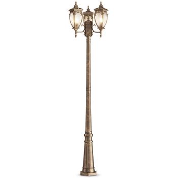 Antyczna lampa stojąca Fleur O414FL-03GB ogrodowa złota