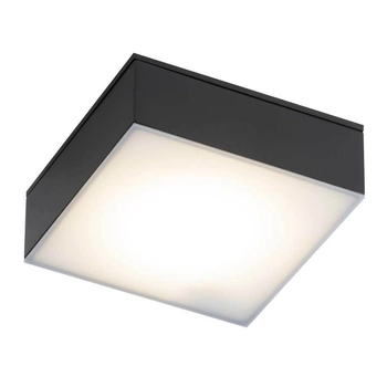 Plafon LAMPA sufitowa TOTTORI IL 8057 Shilo metalowa OPRAWA kwadratowa LED 10W 3000K do łazienki IP44 czarna