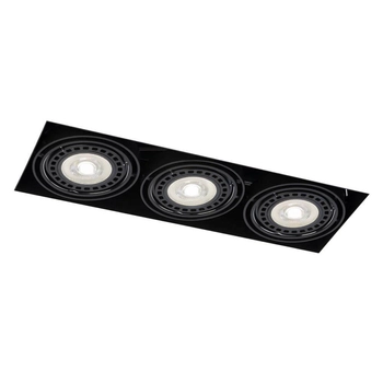 Oczko LAMPA podsufitowa KOMORO 3310 Shilo prostokątna OPRAWA podtynkowa do zabudowy WPUST czarny