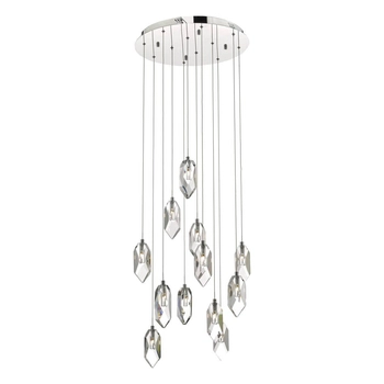 Lampa wisząca z kryształkami Crystal CRY1250 Dar Lighting przezroczysta srebrna