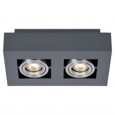 LAMPA sufitowa CASEMIRO IT8002S2-BK/AL Italux metalowa OPRAWA prostokątny SPOT czarny