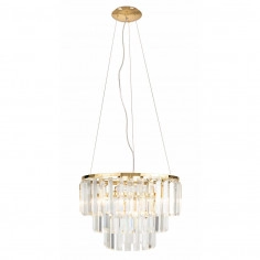 LAMPA wisząca MONACO P0423 Maxlight kryształowa OPRAWA zwis glamour crystal złoty przezroczysty