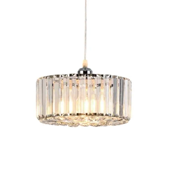 Glamour wisząca lampa Vetro LP-2910/1P CH round okrągła chrom
