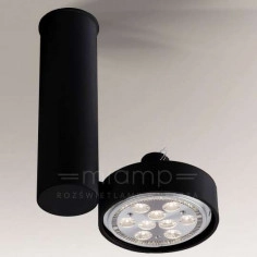 Reflektorowa LAMPA sufitowa NATORI 7210 Shilo regulowana OPRAWA metalowa SPOT tuba czarna