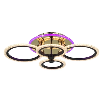 Sufitowa lampa okręgi RING DRS2032/4 TR BL LED 75W 3200-7600K czarny złoty