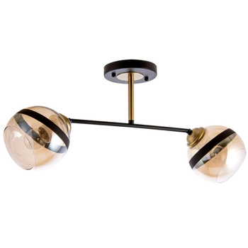 LAMPA sufitowa VEN W-N 3594/2 metalowa OPRAWA loftowa miodowa czarna patyna