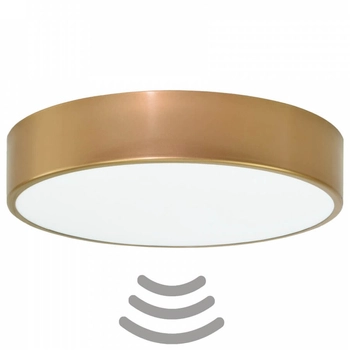 Okrągła lampa sufitowa 137623620897 złoty plafon czujnik