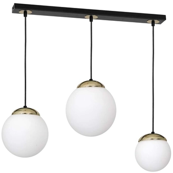Wisząca LAMPA loftowa SPARTA MLP6500 Milagro szklana OPRAWA kule ZWIS na listwie biały złoty