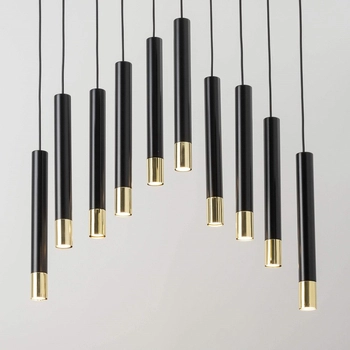 Czarna lampa wisząca Sopel Grand 33399 sople salonowe loftowe