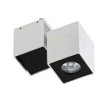 Metalowa lampa sufitowa Flavio AZ0791 kostka biała czarna