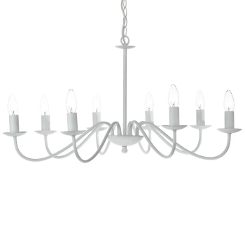 Wisząca lampa świecznikowa Irwin IRW0802 do jadalni biała