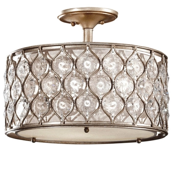 Sufitowa lampa glamour Lucia FE-LUCIA-SF kryształowa srebrna