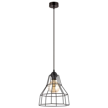 Wisząca lampa druciana VEN W-CORF/A BK loft czarny
